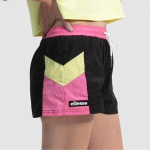 Ellesse Black and Pink Athletic Shorts